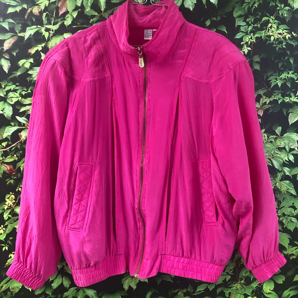 Vintage Fuda International silk track jacket